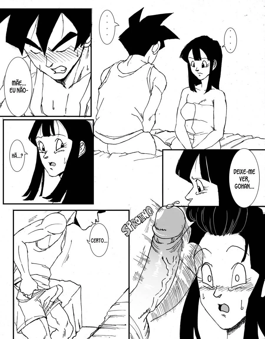 Sexo Explícito de Gohan e Chichi na Sala do Tempo – Quadrinho Erótico de Dragon Ball Sexo Explícito de Gohan e Chichi na Sala do Tempo – Quadrinho Erótico de Dragon Ball