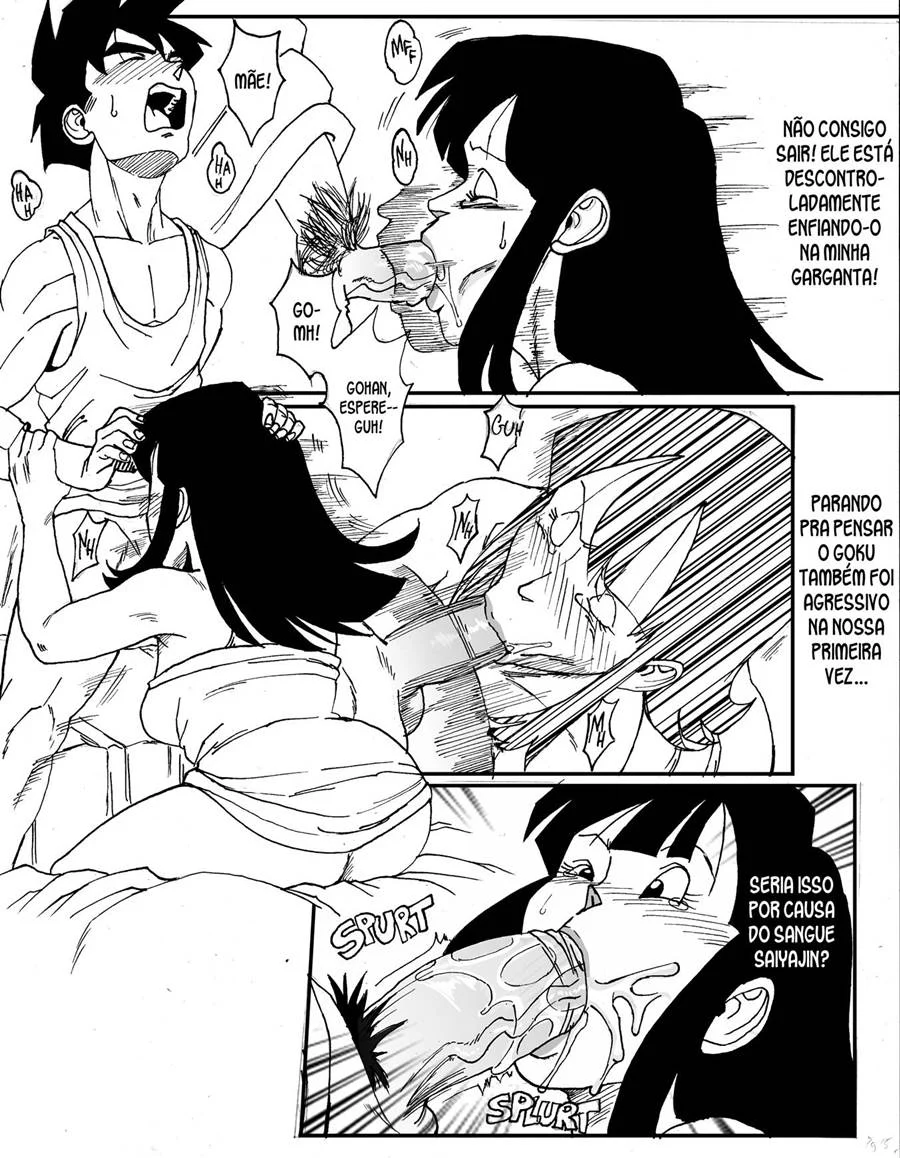 Sexo Explícito de Gohan e Chichi na Sala do Tempo – Quadrinho Erótico de Dragon Ball Sexo Explícito de Gohan e Chichi na Sala do Tempo – Quadrinho Erótico de Dragon Ball