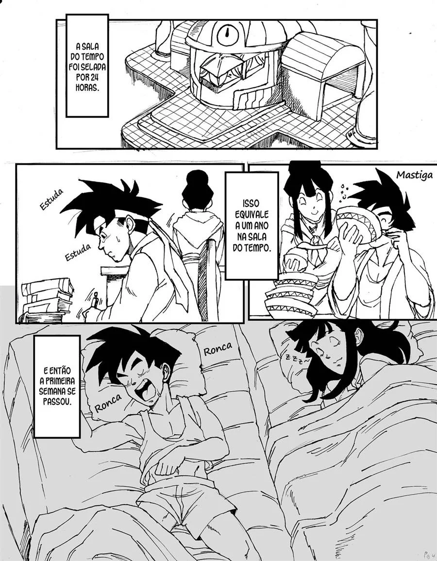 Sexo Explícito de Gohan e Chichi na Sala do Tempo – Quadrinho Erótico de Dragon Ball