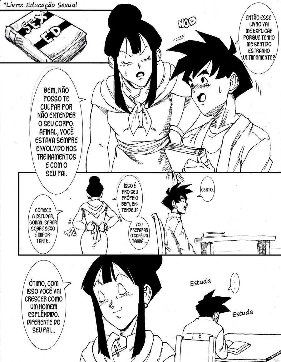 Sexo Explícito de Gohan e Chichi na Sala do Tempo – Quadrinho Erótico de Dragon Ball Sexo Explícito de Gohan e Chichi na Sala do Tempo – Quadrinho Erótico de Dragon Ball