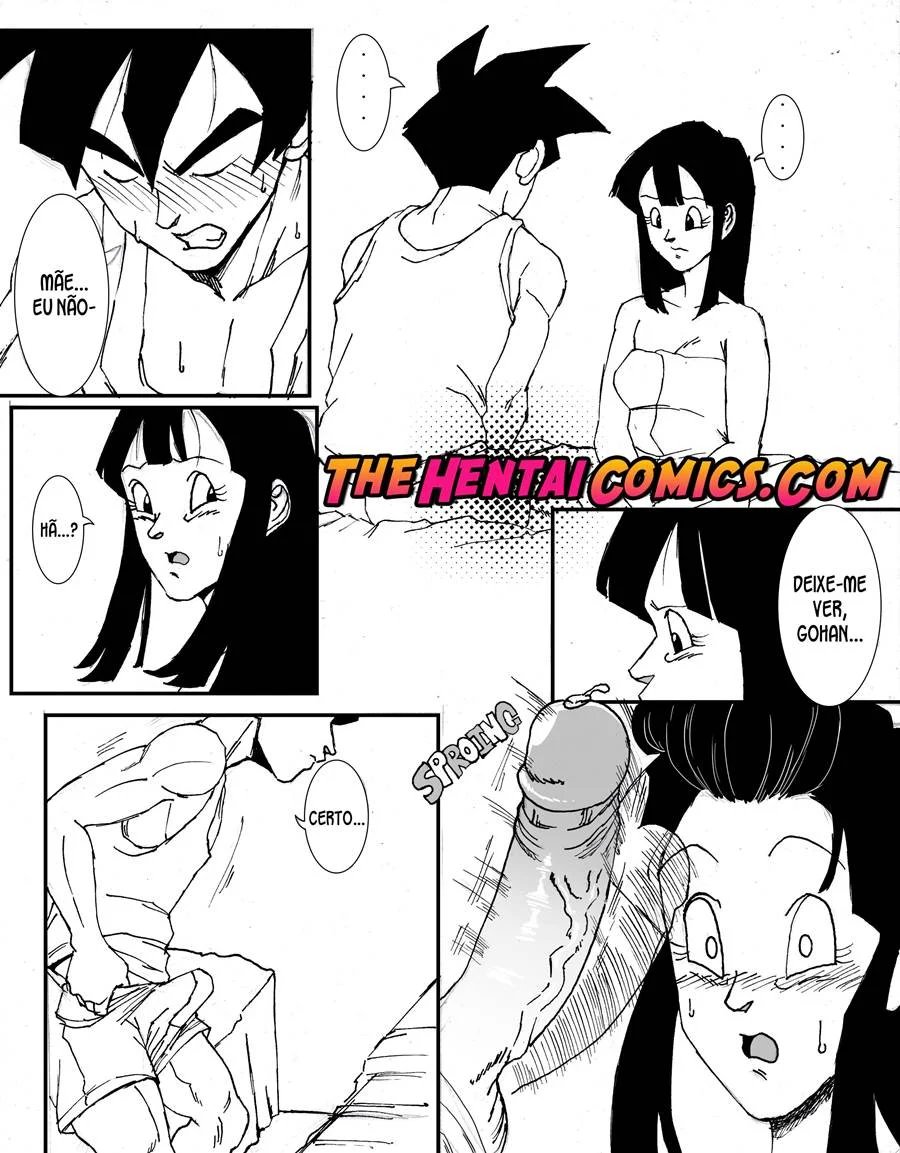 Sexo Explícito de Gohan e Chichi: Hentai Tabu em HQ