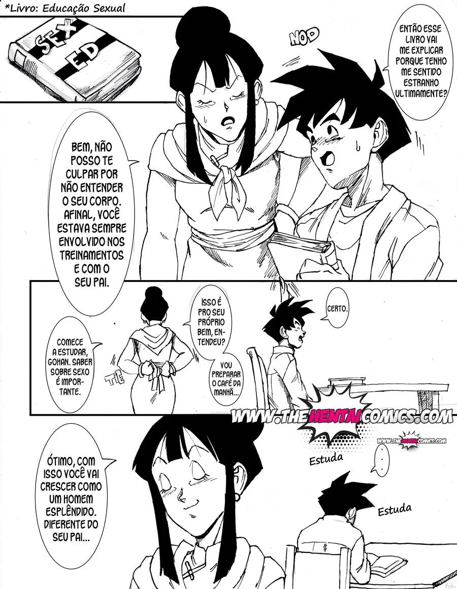 Sexo Explícito de Gohan e Chichi: Hentai Tabu em HQ Sexo Explícito de Gohan e Chichi: Hentai Tabu em HQ
