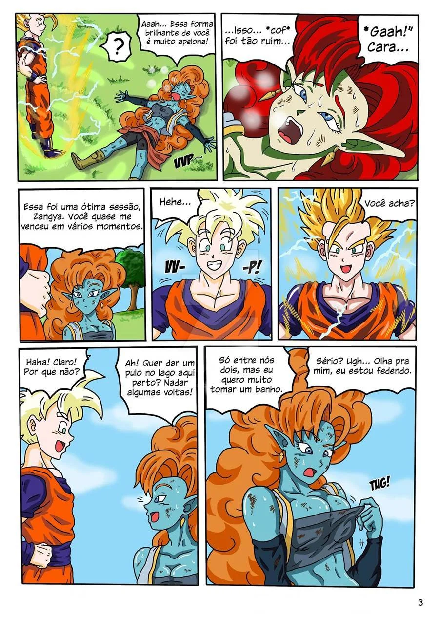 Quadrinhos Eróticos de Dragon Ball: Gohan e Zangya em Sexo Explícito