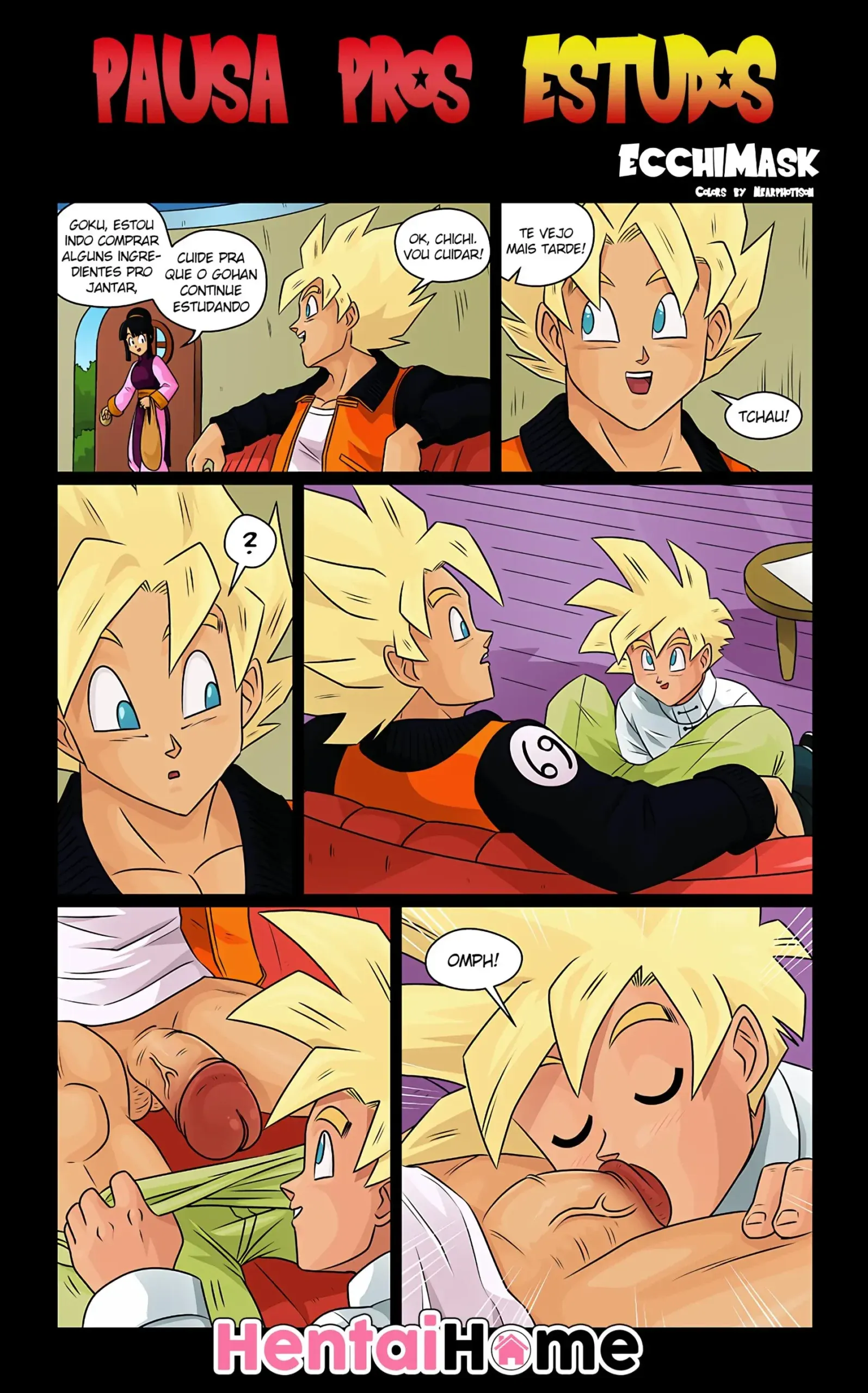 Goku Fode Duro o Rabo do Gohan em HQ Explícita de Sexo Gay