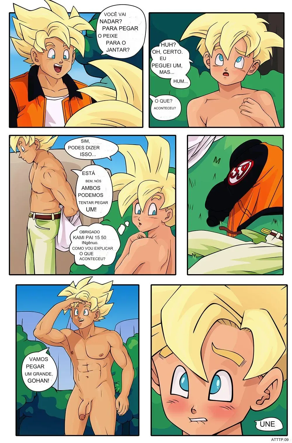 Goku Fode Duro o Rabo do Gohan em HQ Explícita de Sexo Gay