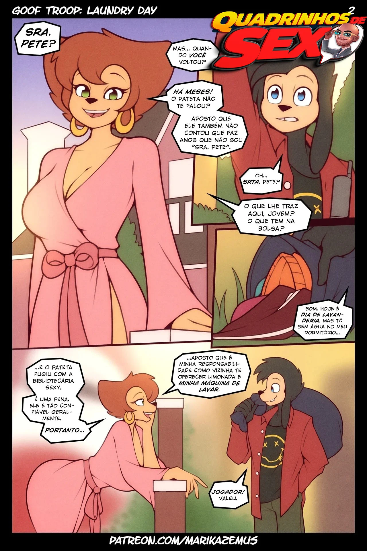 Aventura Erótica na Lavanderia: Sexo Explícito com Personagens Clássicos