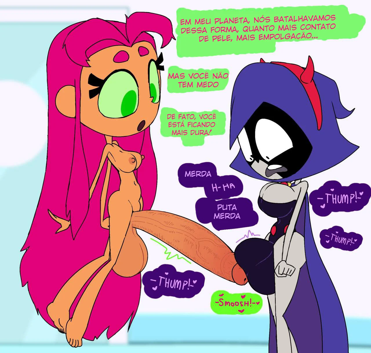 Starfire & Raven se Enfrentam em Sexo Explícito nos Quadrinhos Perversos Starfire & Raven se Enfrentam em Sexo Explícito nos Quadrinhos Perversos