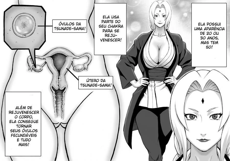 Tsunade Recebendo Gozo Quente do Naruto em HQ Adulta Explícita