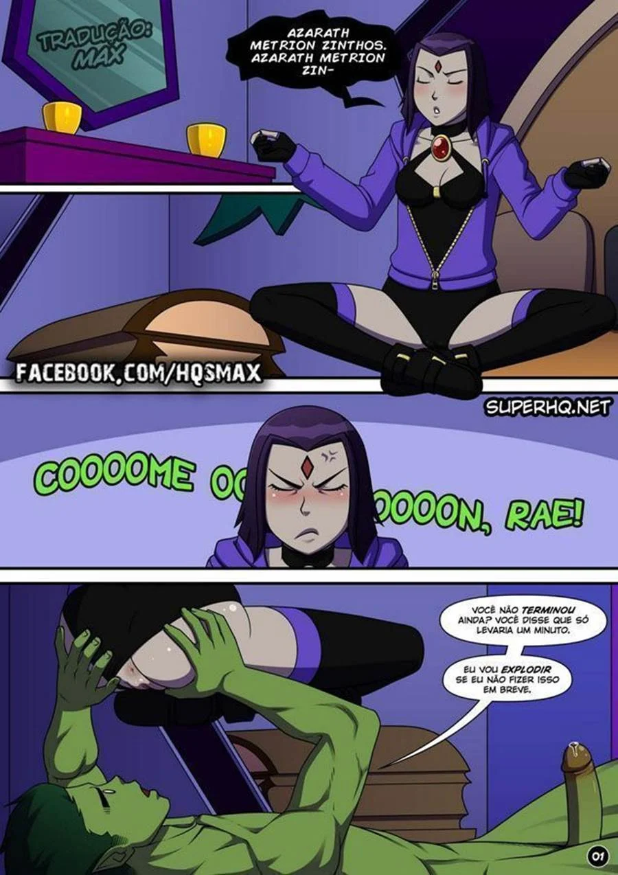 Revezando na Ravena: Surra de Pirocas no Cu Apertado da Teen Titan