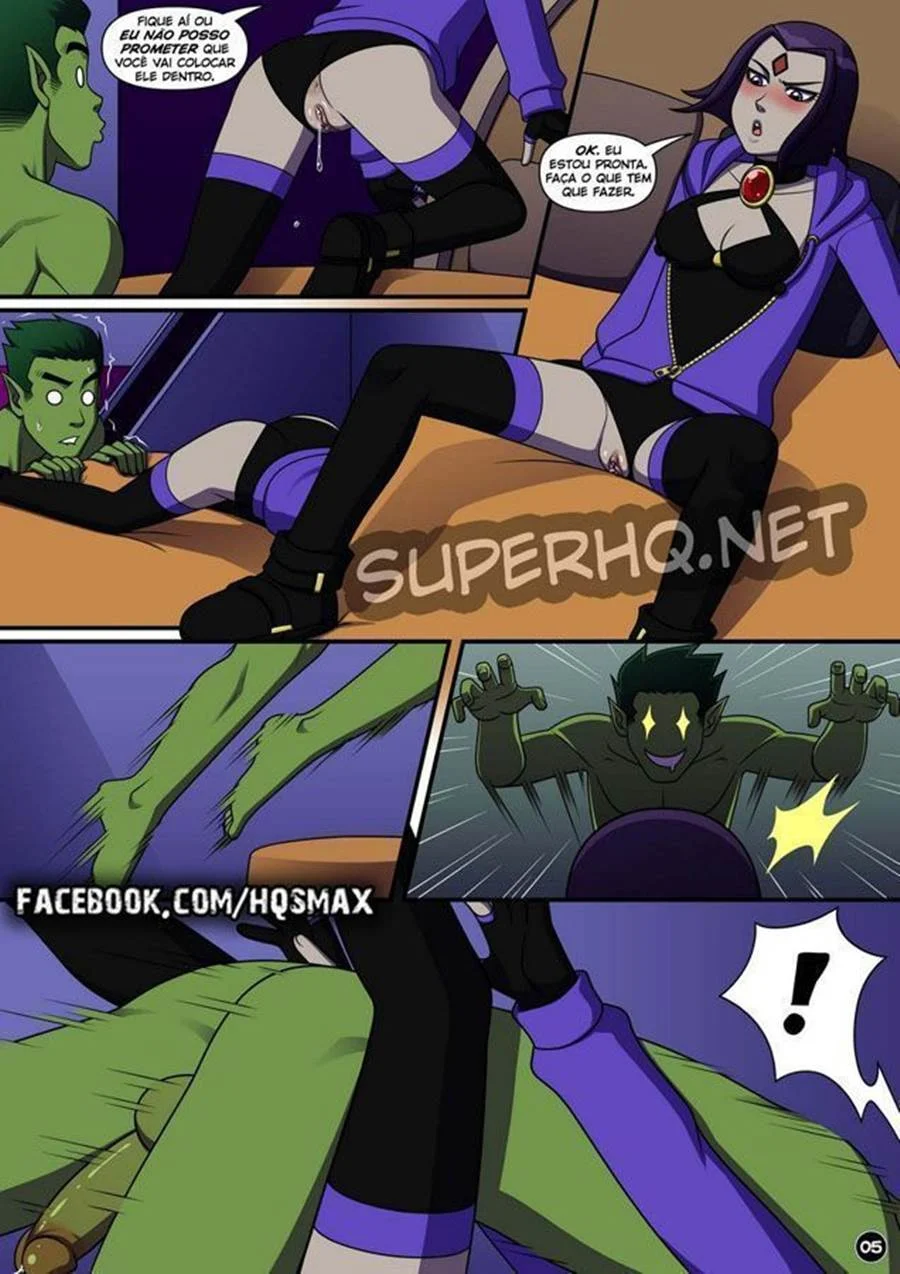 Revezando na Ravena: Surra de Pirocas no Cu Apertado da Teen Titan