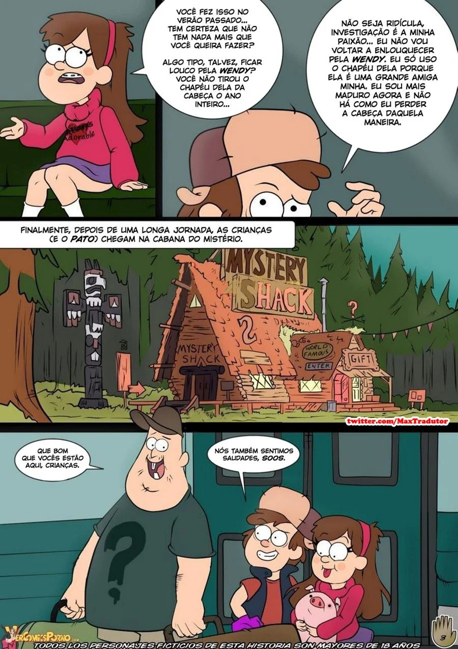 Diversão Quente em Gravity Falls: Hentai Explícito em Quadrinhos