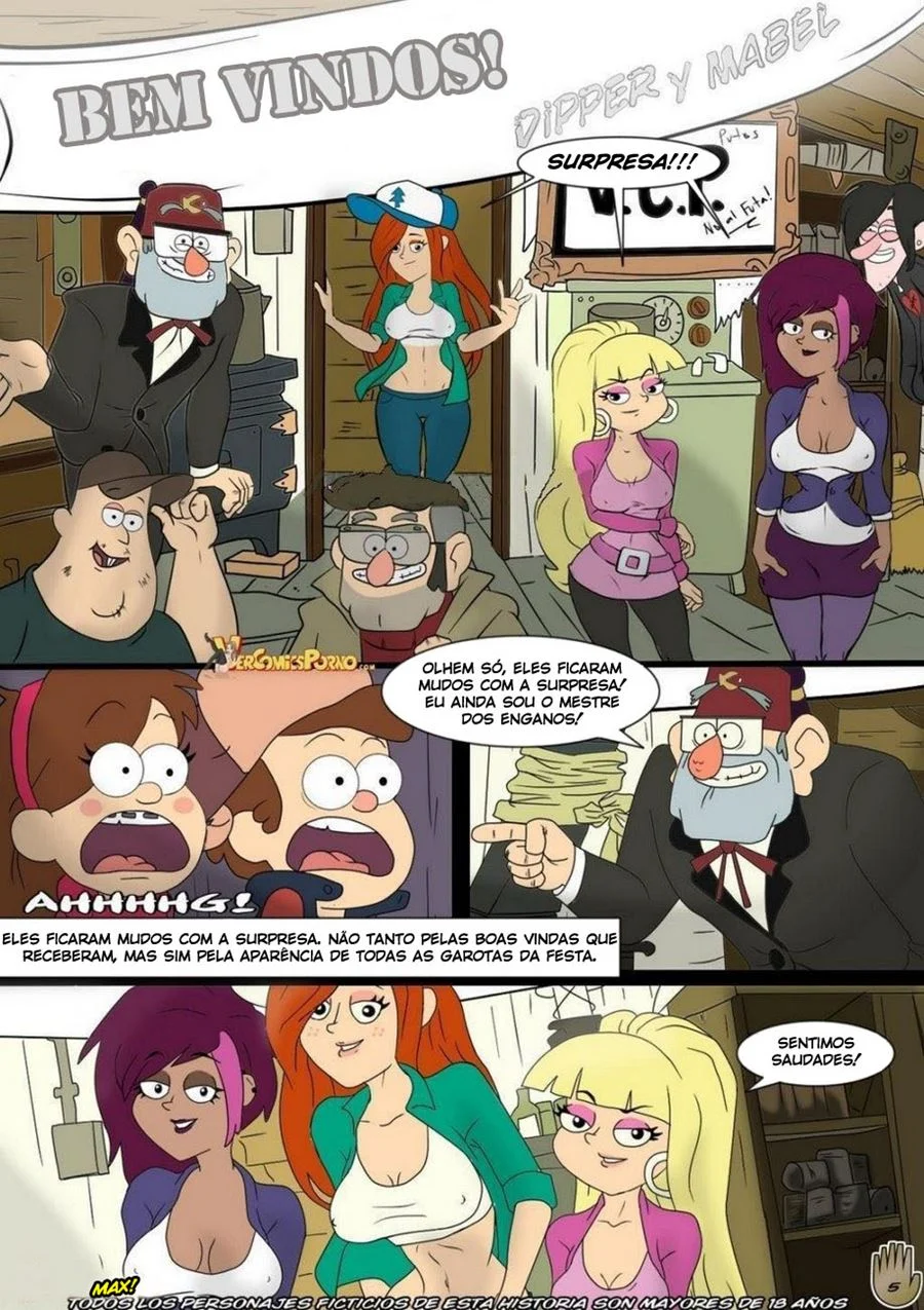 Diversão Quente em Gravity Falls: Hentai Explícito em Quadrinhos