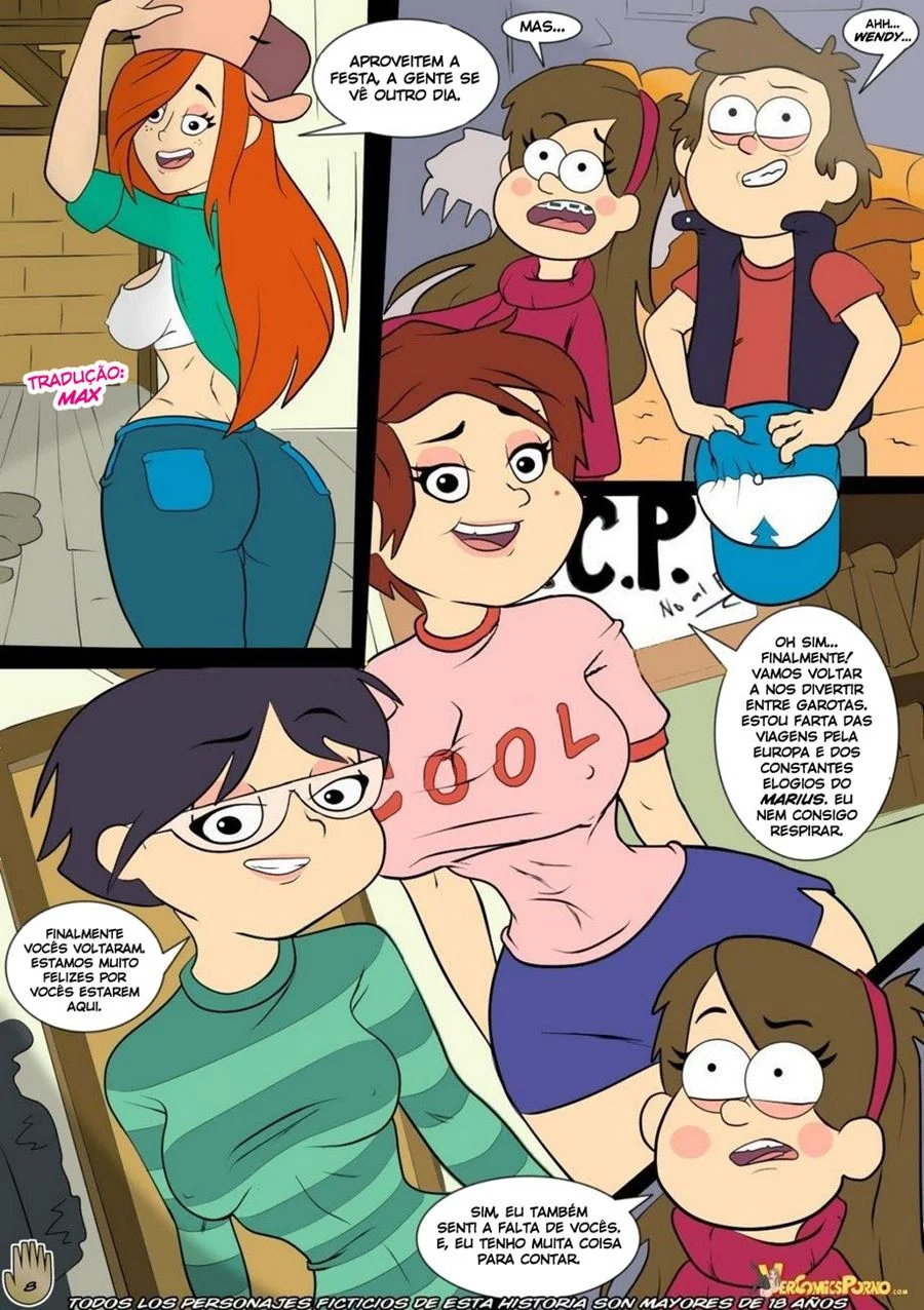 Diversão Quente em Gravity Falls: Hentai Explícito em Quadrinhos
