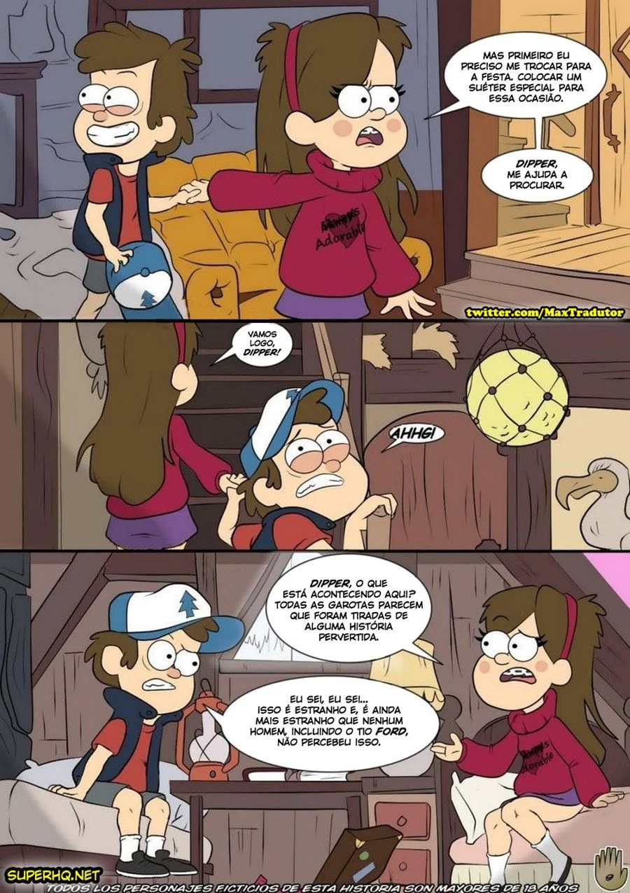 Diversão Quente em Gravity Falls: Hentai Explícito em Quadrinhos