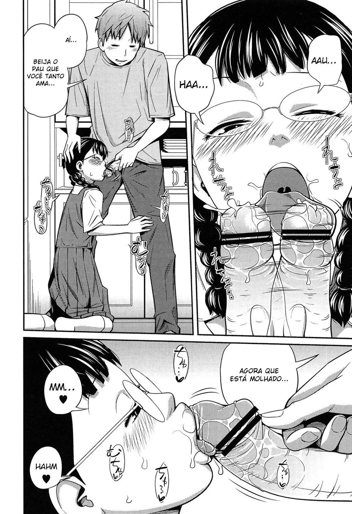 Irmãzinha implorando para eu não contar nosso segredo proibido - Hentai Tabu