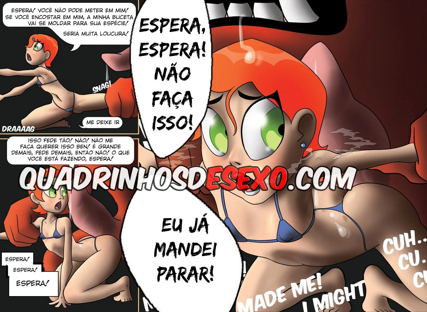 Gwen é Dominada pelo Animal Selvagem de Ben 10 em HQ Explícita