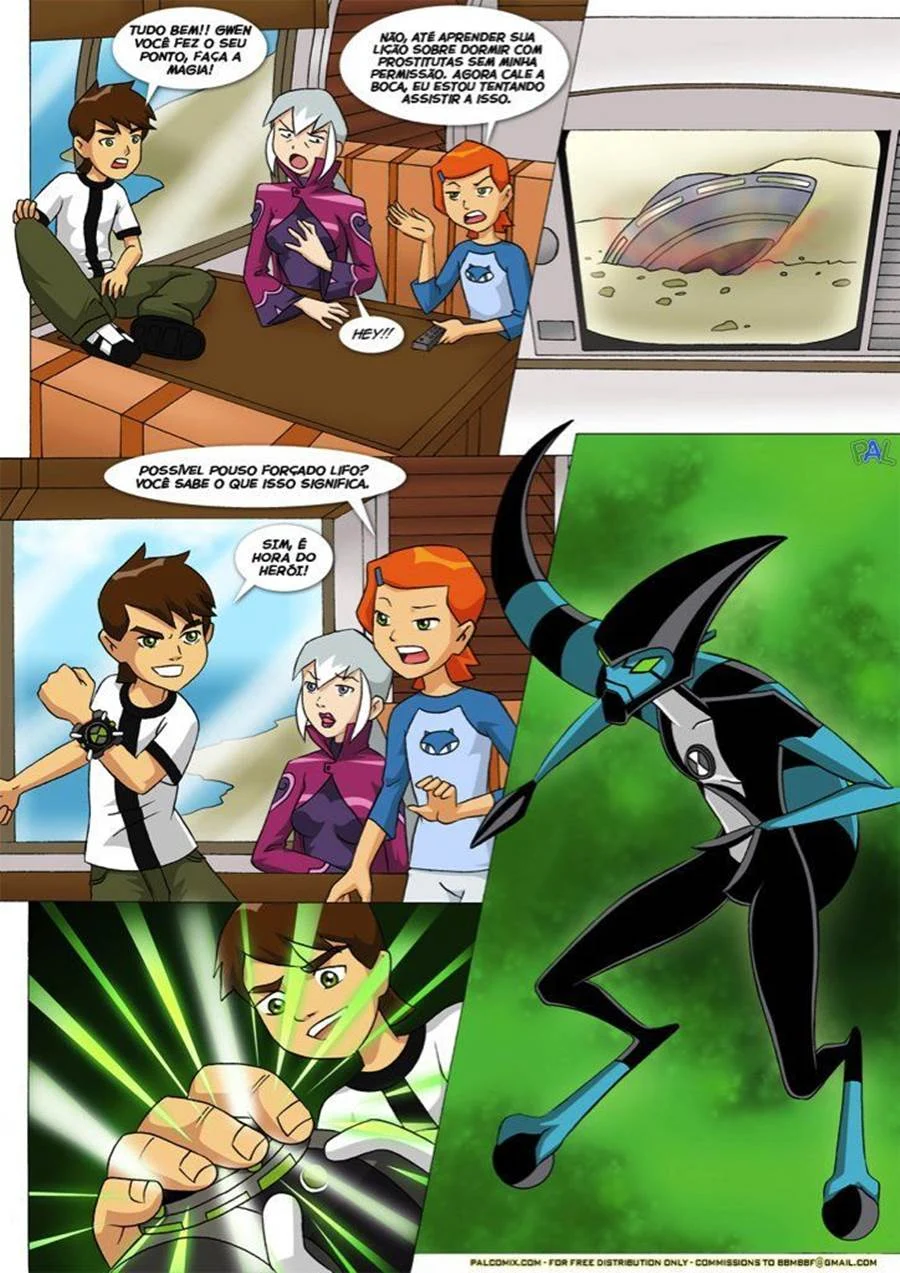 Gwen e as Amigas Gemendo no Quarto - Ben 10 Sexo Explícito em HQ