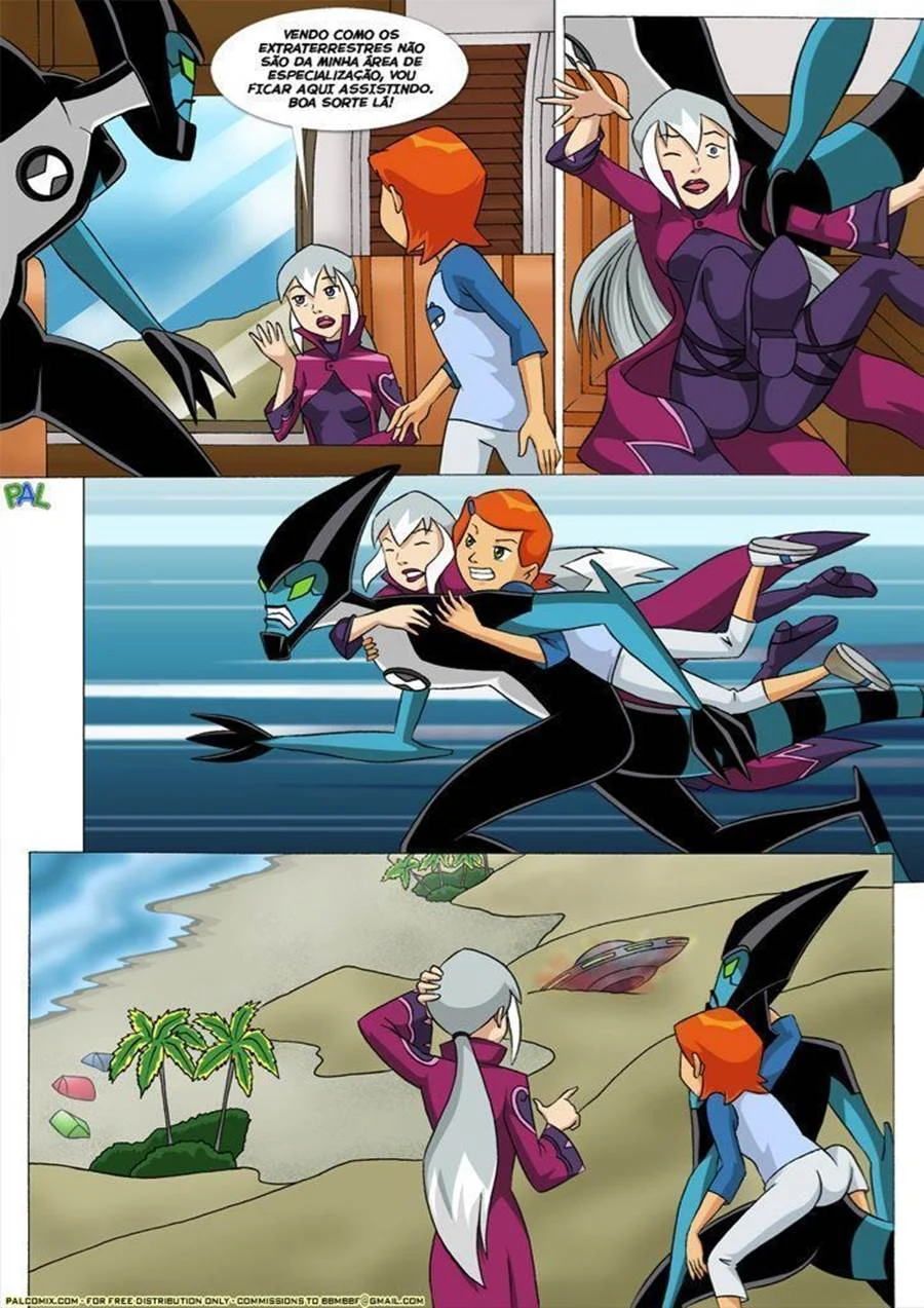 Gwen e as Amigas Gemendo no Quarto - Ben 10 Sexo Explícito em HQ