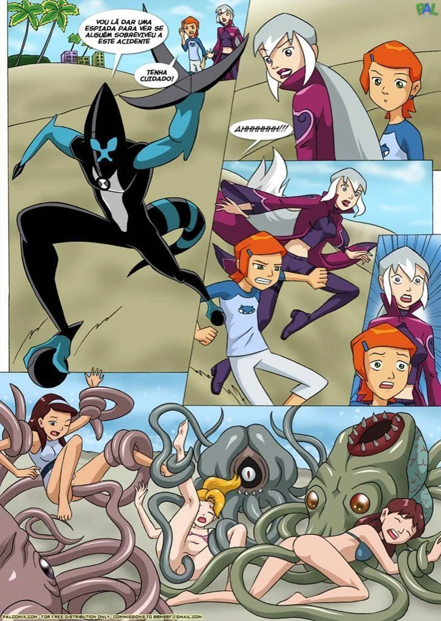 Gwen e as Amigas Gemendo no Quarto - Ben 10 Sexo Explícito em HQ