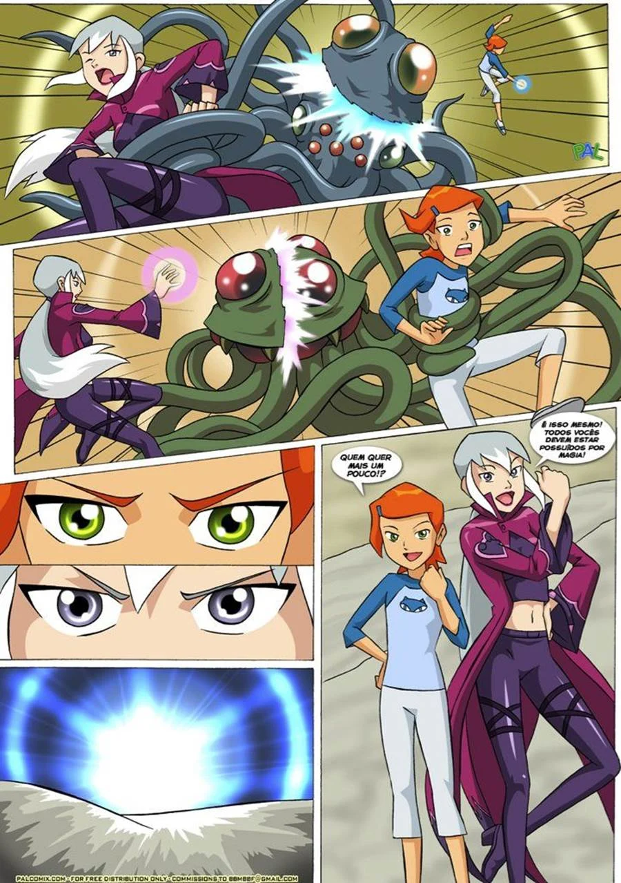 Gwen e as Amigas Gemendo no Quarto - Ben 10 Sexo Explícito em HQ