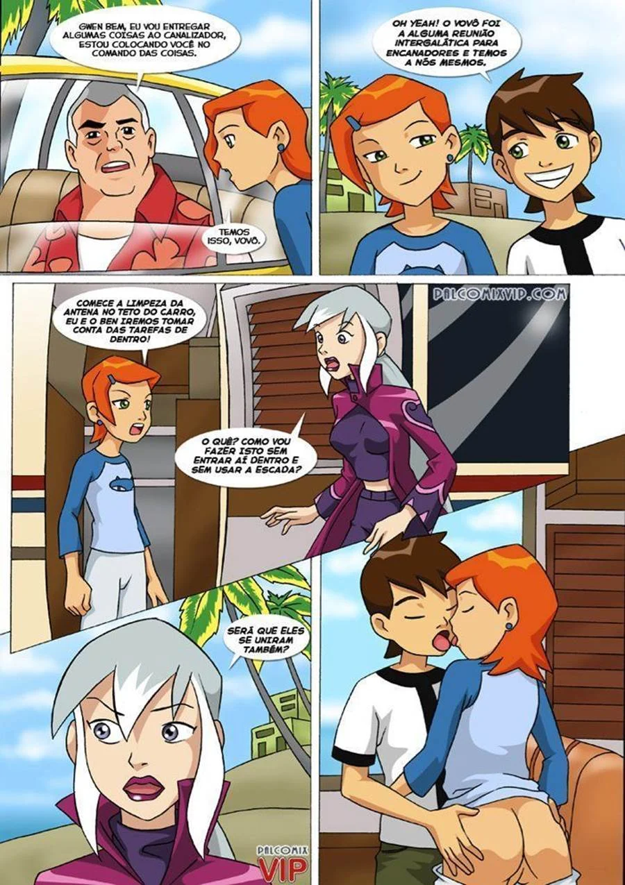 Gwen e as Amigas Gemendo no Quarto - Ben 10 Sexo Explícito em HQ