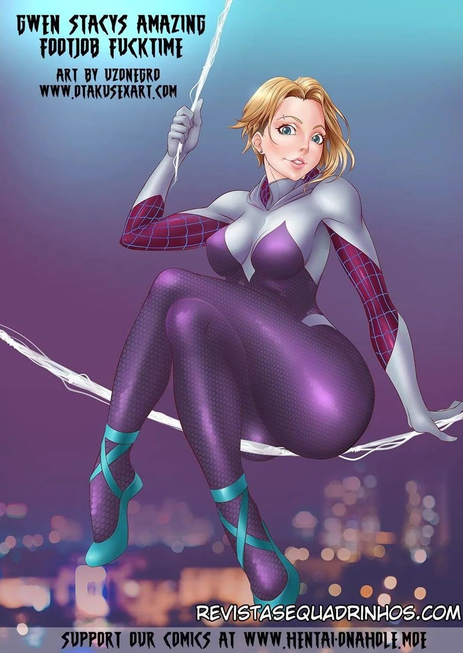 Pés Imundos da Gwen Stacy Dando uma Punheta Úmida