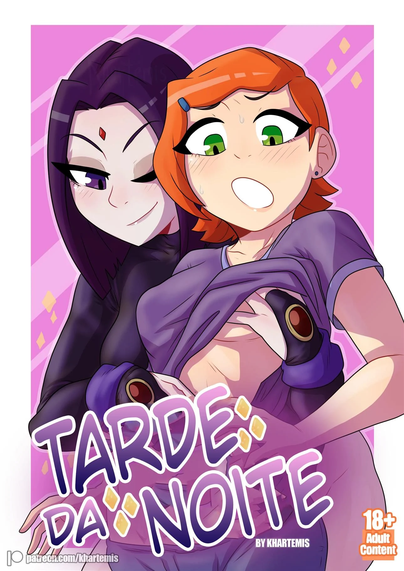 Quadrinhos Eróticos Explícitos: Gwen Tennyson e Ravena em Cena Lésbica Intensa
