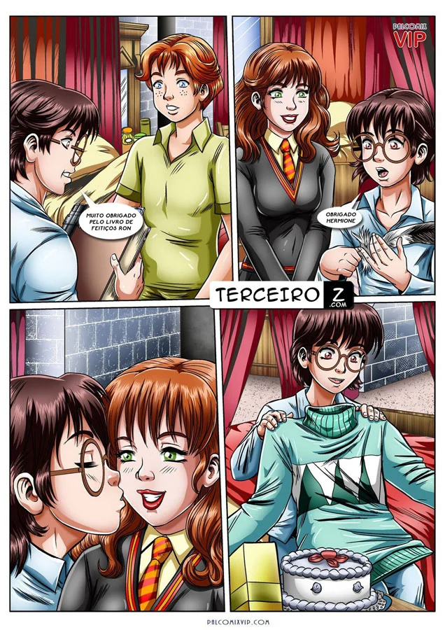 Harry Potter Transando com Hermione - Hentai Explícito em HQ Pornô
