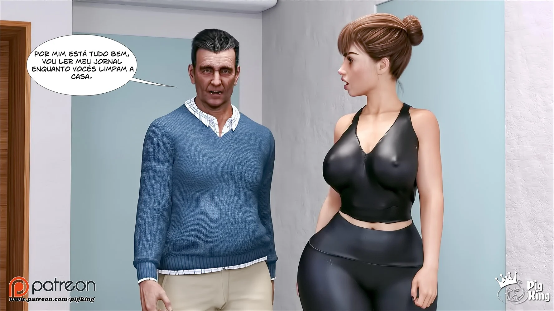 Vila Infernal: Micaela Submissa em Cenas Proibidas - Quadrinhos 3D Explícitos