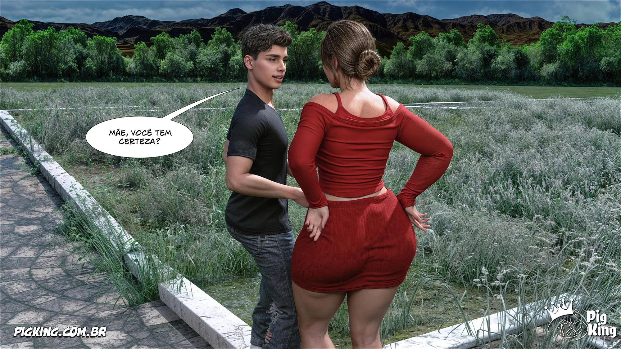 Aldeia Infernal: Encontro Sexual Intenso na Mansão Proibida - HQ 3D Picante