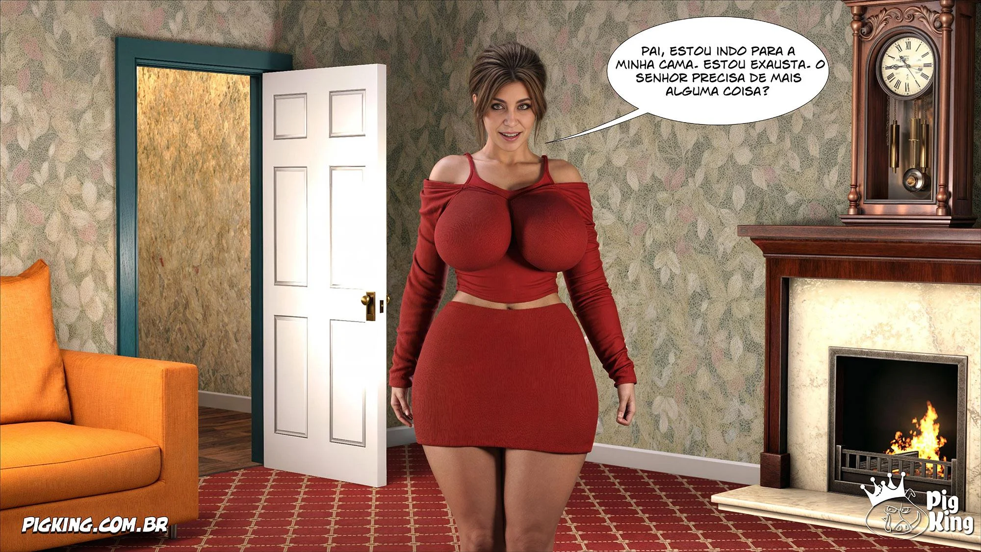 Aldeia Infernal: Encontro Sexual Intenso na Mansão Proibida - HQ 3D Picante