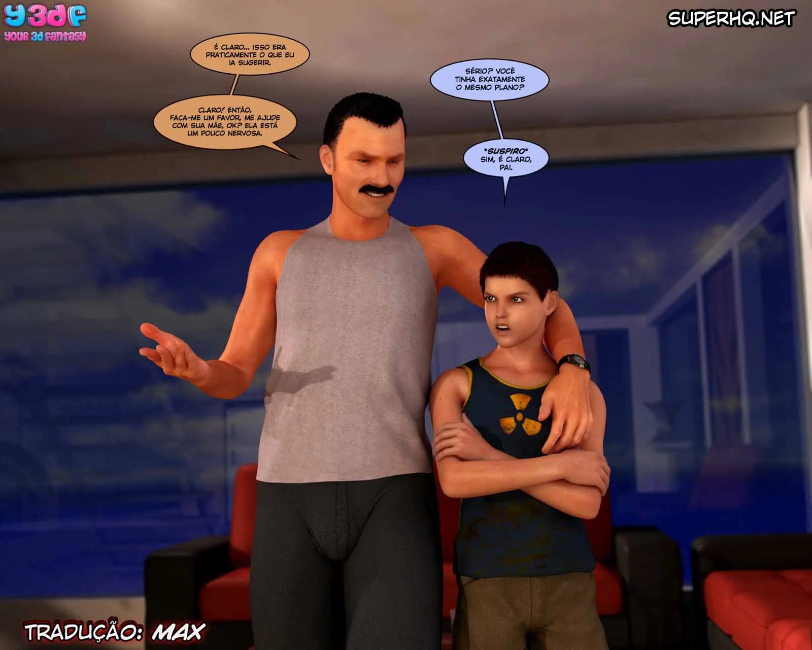 Incesto Proibido: Mãe Ensina Lições Eróticas ao Filho em HQ 3D Explícita