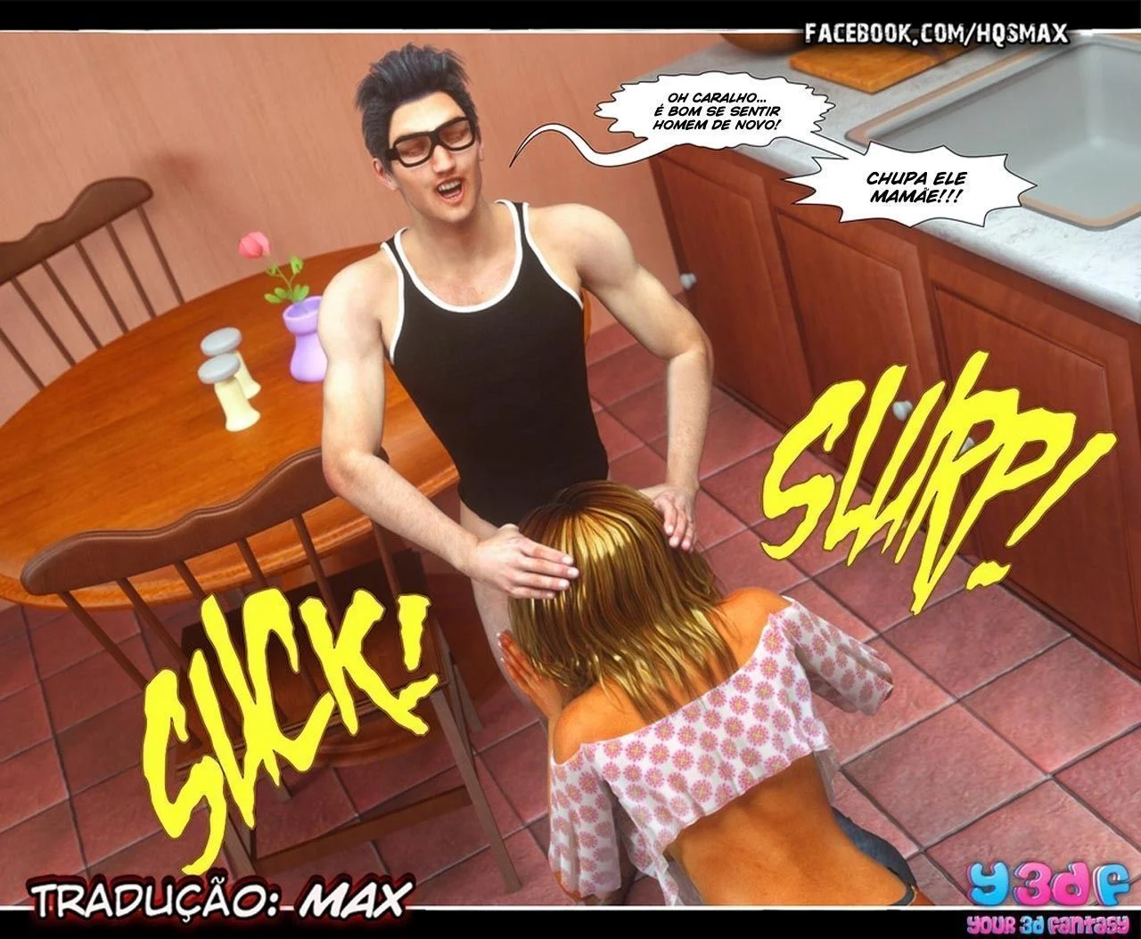 Incrível Foda com a Mãe em 3D: Quadrinhos Pornô de Sexo Explícito e Proibido