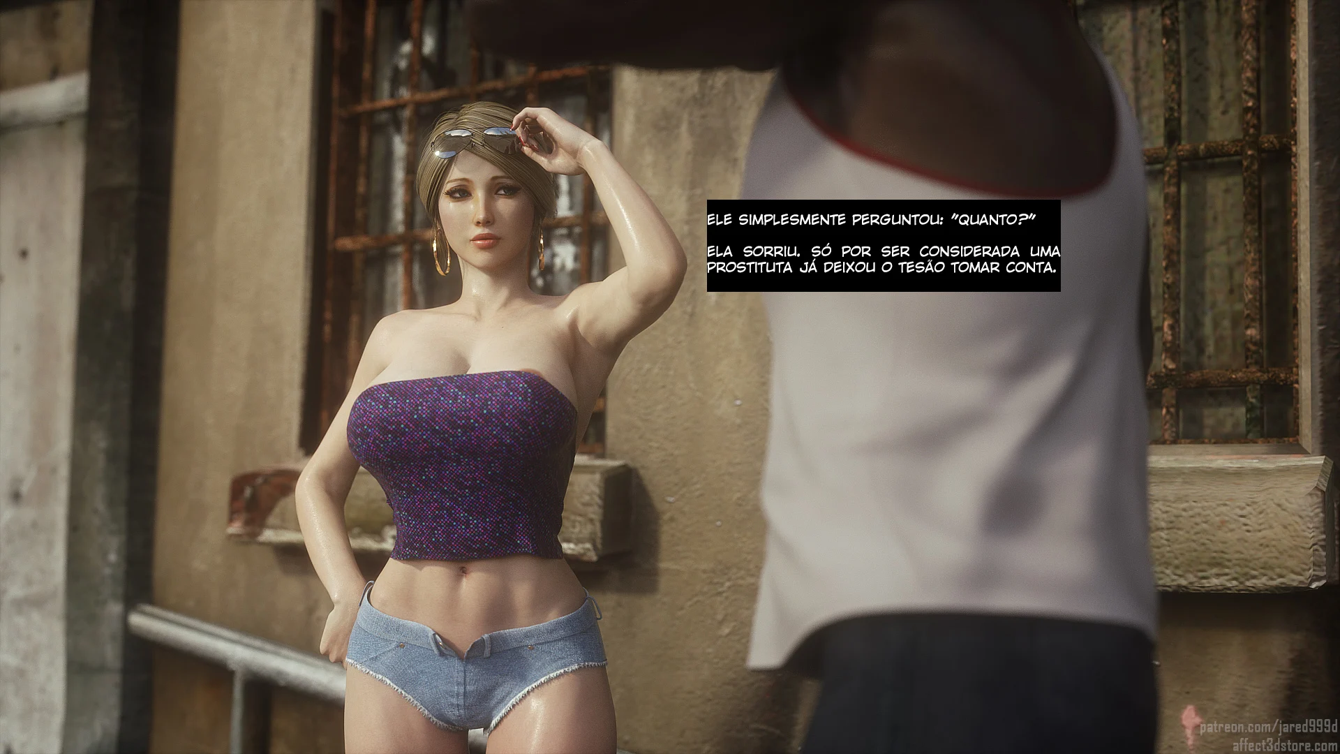 Traição Inter-Racial: Foda Brutal em HQ 3D com Cenas Explícitas de Puta Safada