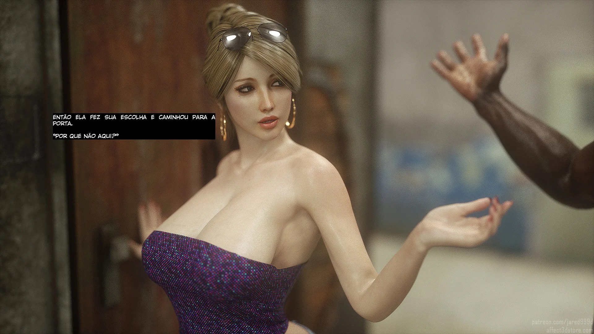 Traição Inter-Racial: Foda Brutal em HQ 3D com Cenas Explícitas de Puta Safada