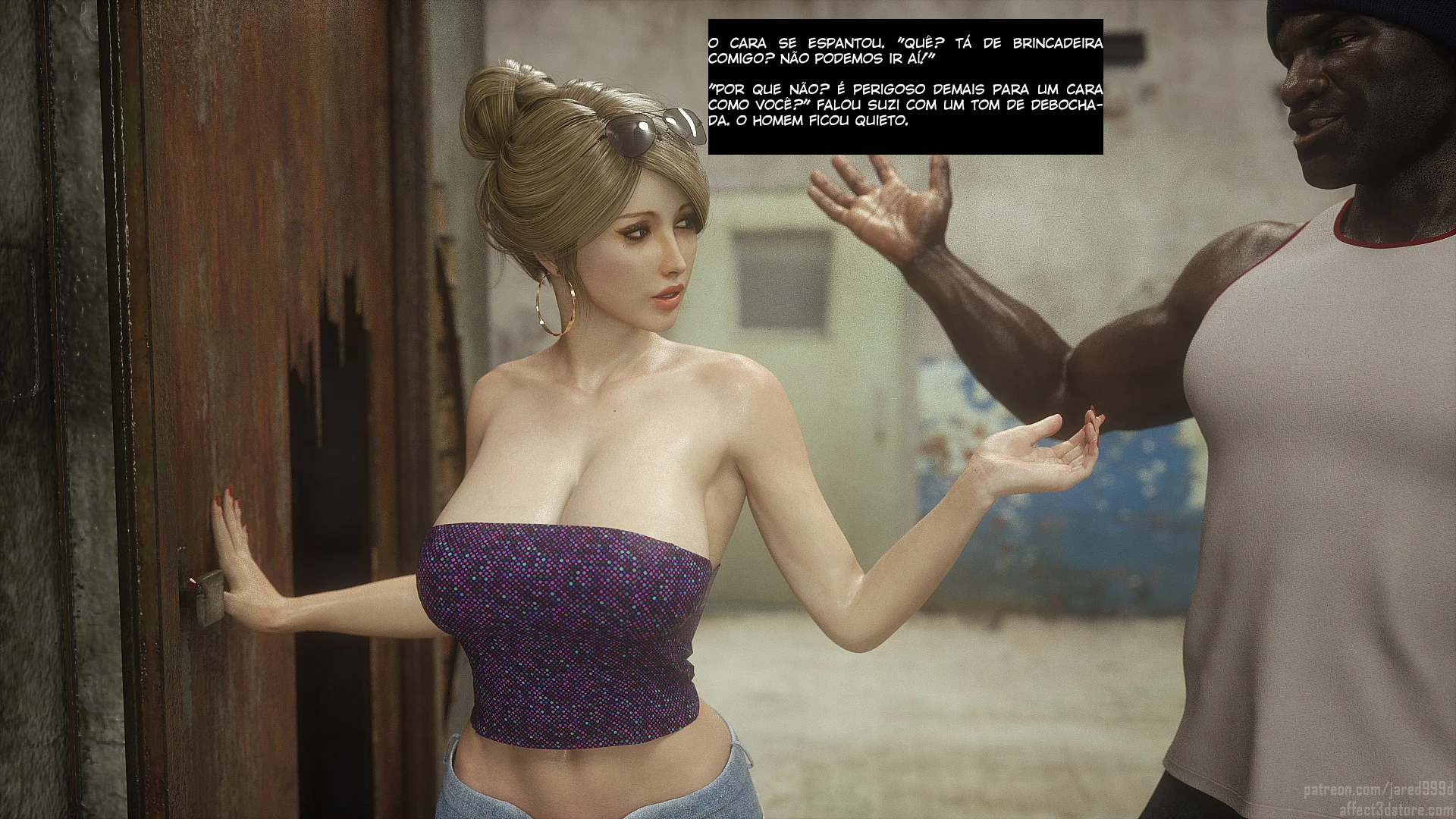 Traição Inter-Racial: Foda Brutal em HQ 3D com Cenas Explícitas de Puta Safada