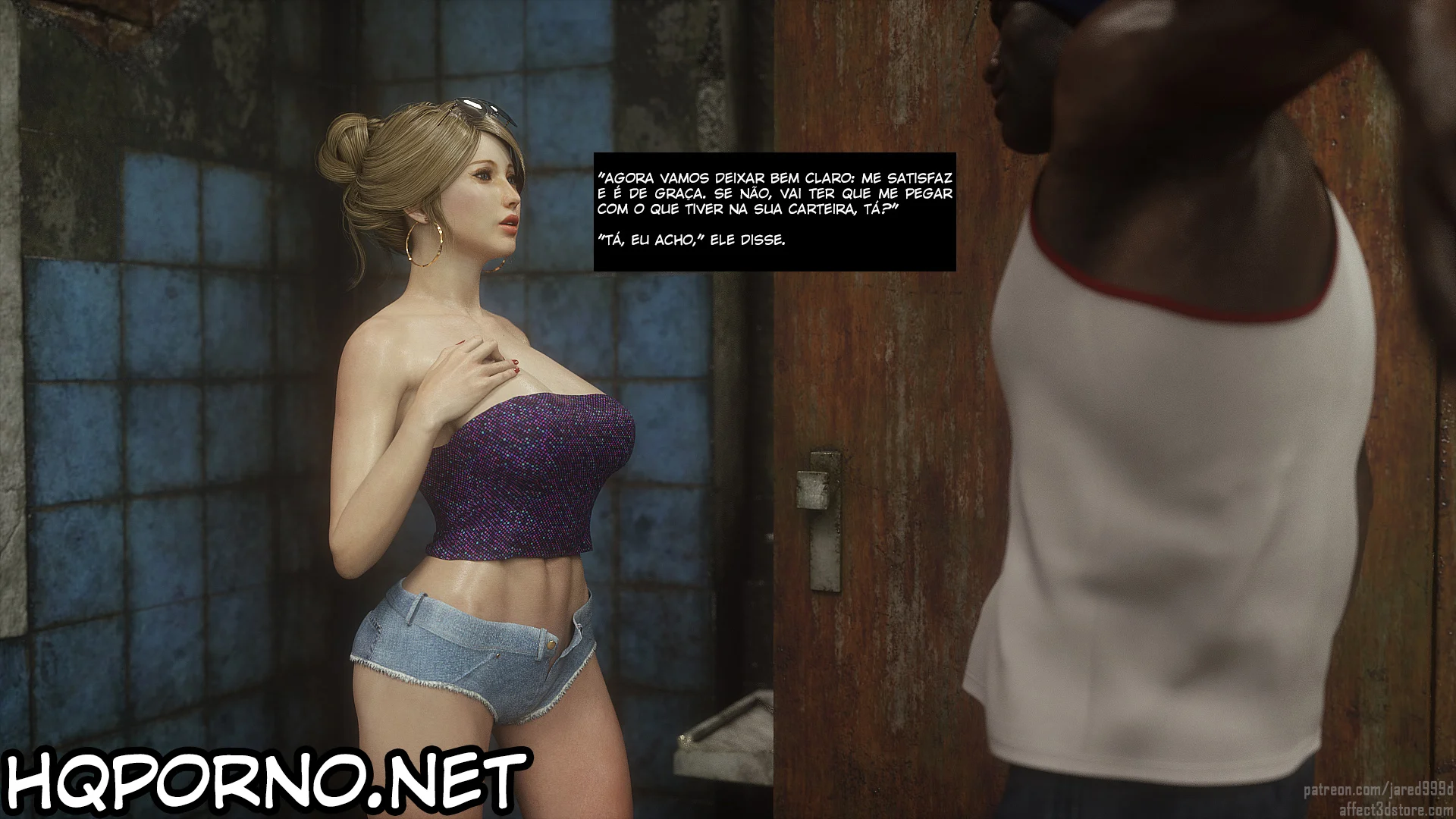 Traição Inter-Racial: Foda Brutal em HQ 3D com Cenas Explícitas de Puta Safada