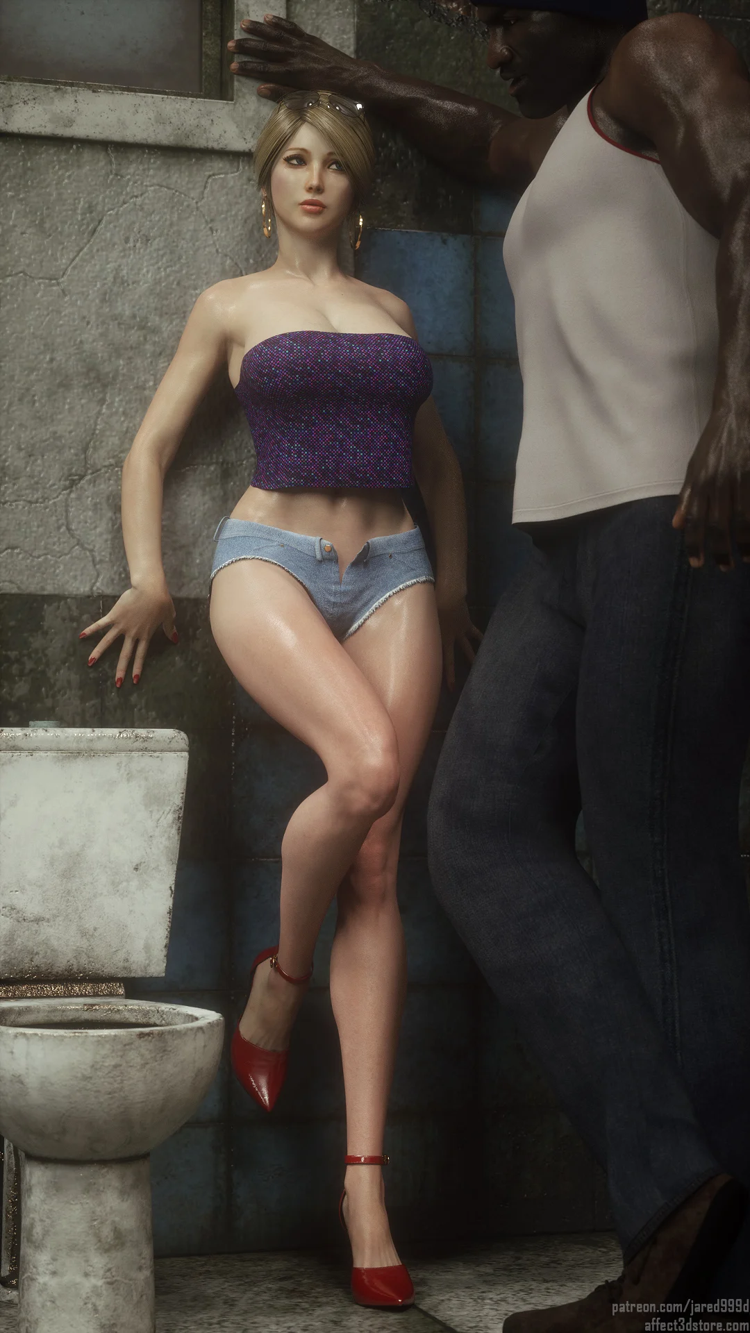 Traição Inter-Racial: Foda Brutal em HQ 3D com Cenas Explícitas de Puta Safada