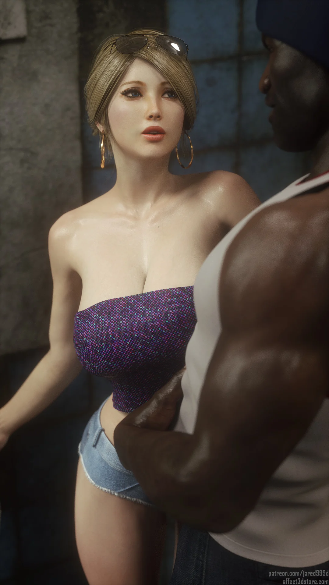 Traição Inter-Racial: Foda Brutal em HQ 3D com Cenas Explícitas de Puta Safada