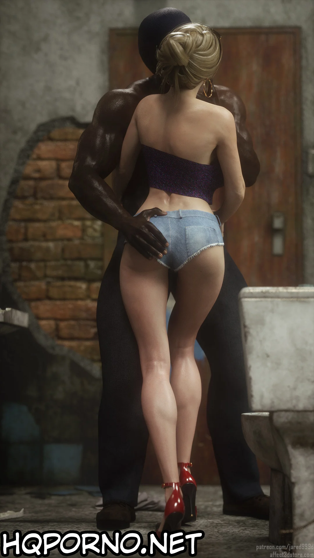 Traição Inter-Racial: Foda Brutal em HQ 3D com Cenas Explícitas de Puta Safada