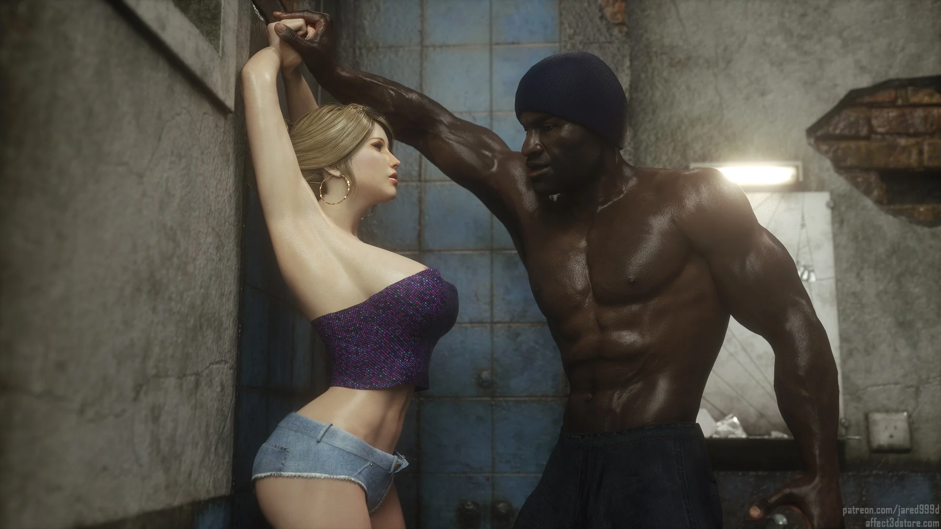 Traição Inter-Racial: Foda Brutal em HQ 3D com Cenas Explícitas de Puta Safada