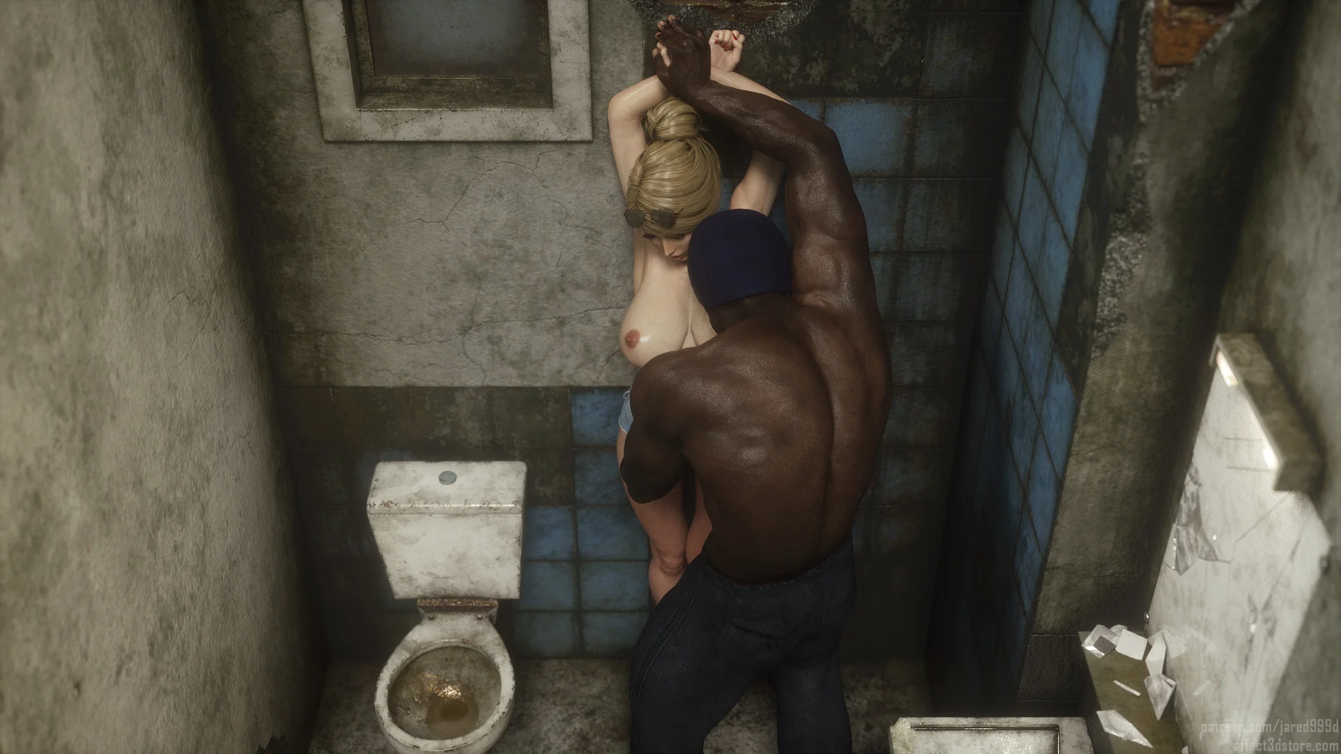 Traição Inter-Racial: Foda Brutal em HQ 3D com Cenas Explícitas de Puta Safada