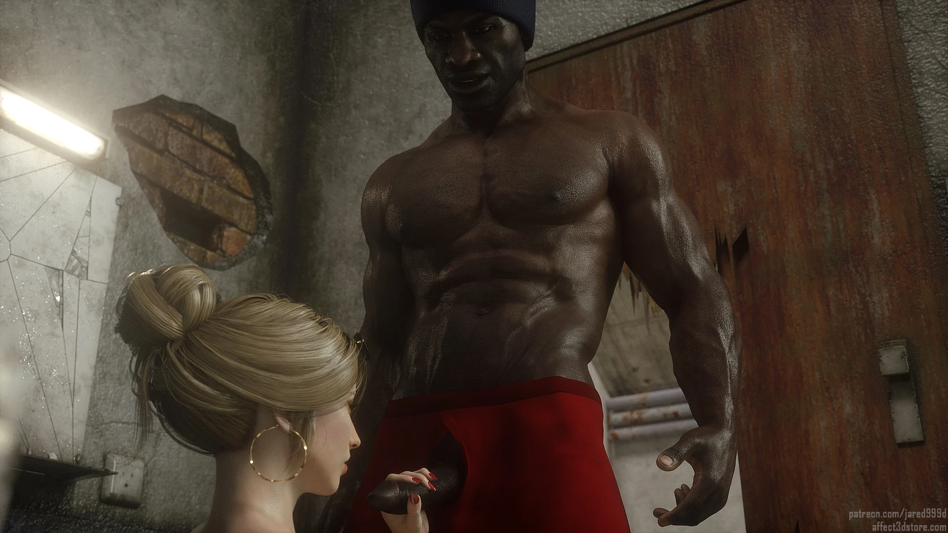Traição Inter-Racial: Foda Brutal em HQ 3D com Cenas Explícitas de Puta Safada