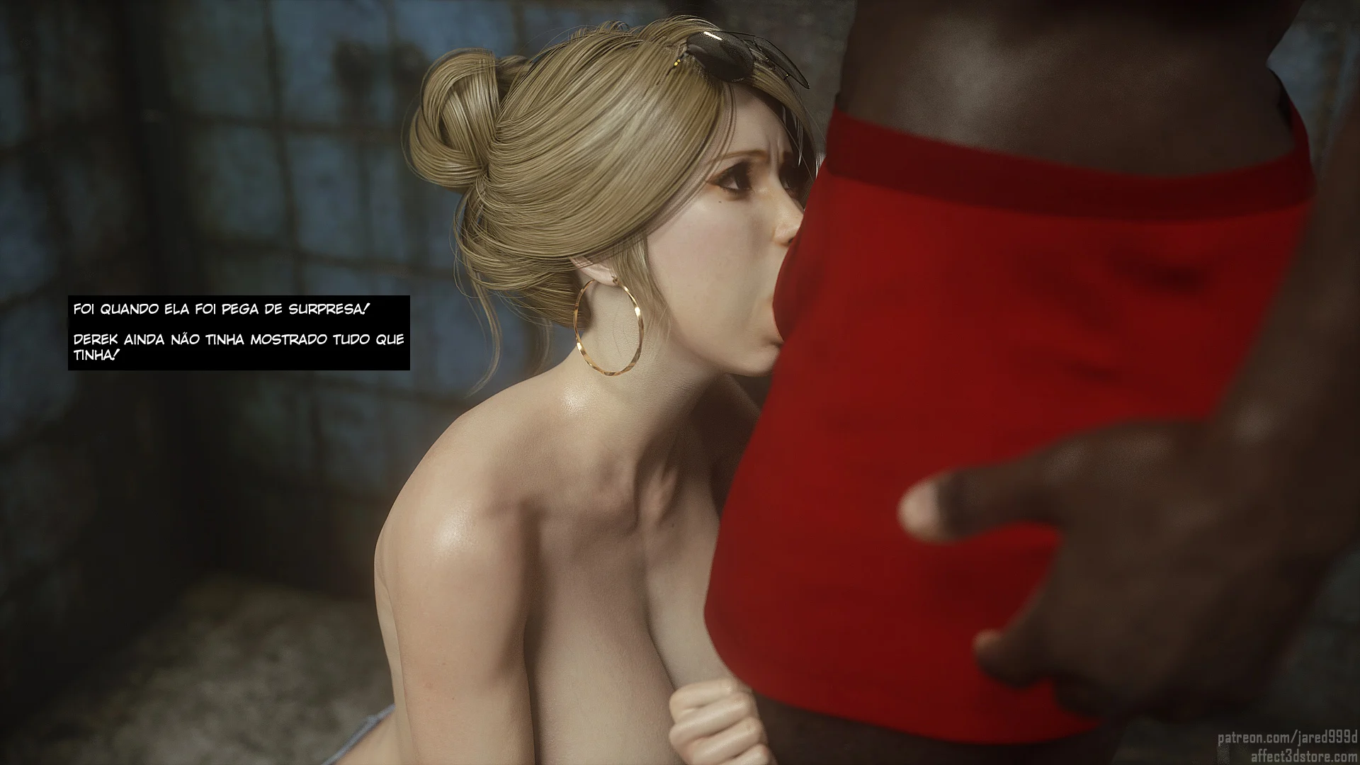 Traição Inter-Racial: Foda Brutal em HQ 3D com Cenas Explícitas de Puta Safada