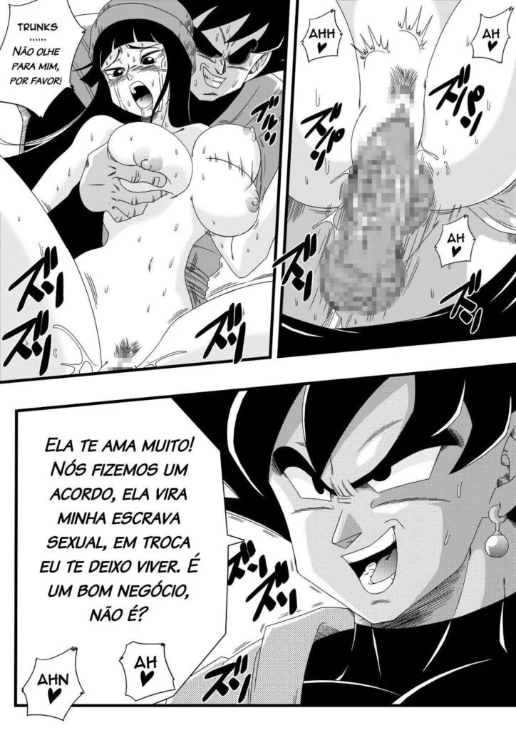 Goku Black Domina Violentamente a Namorada de Trunks em Cena Explícita