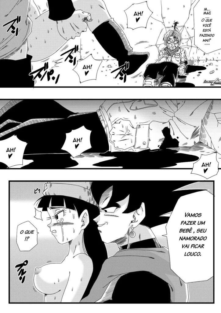Goku Black Domina Violentamente a Namorada de Trunks em Cena Explícita