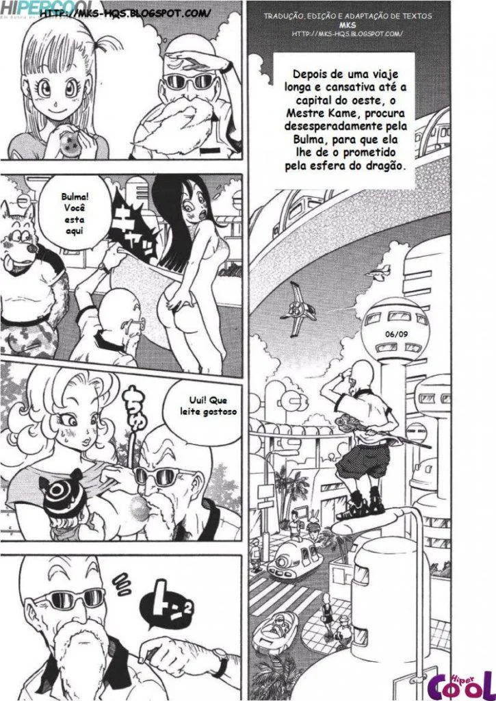 Dragon Ball Proibido: Sexo Explícito com a Mestre Kame em HQ