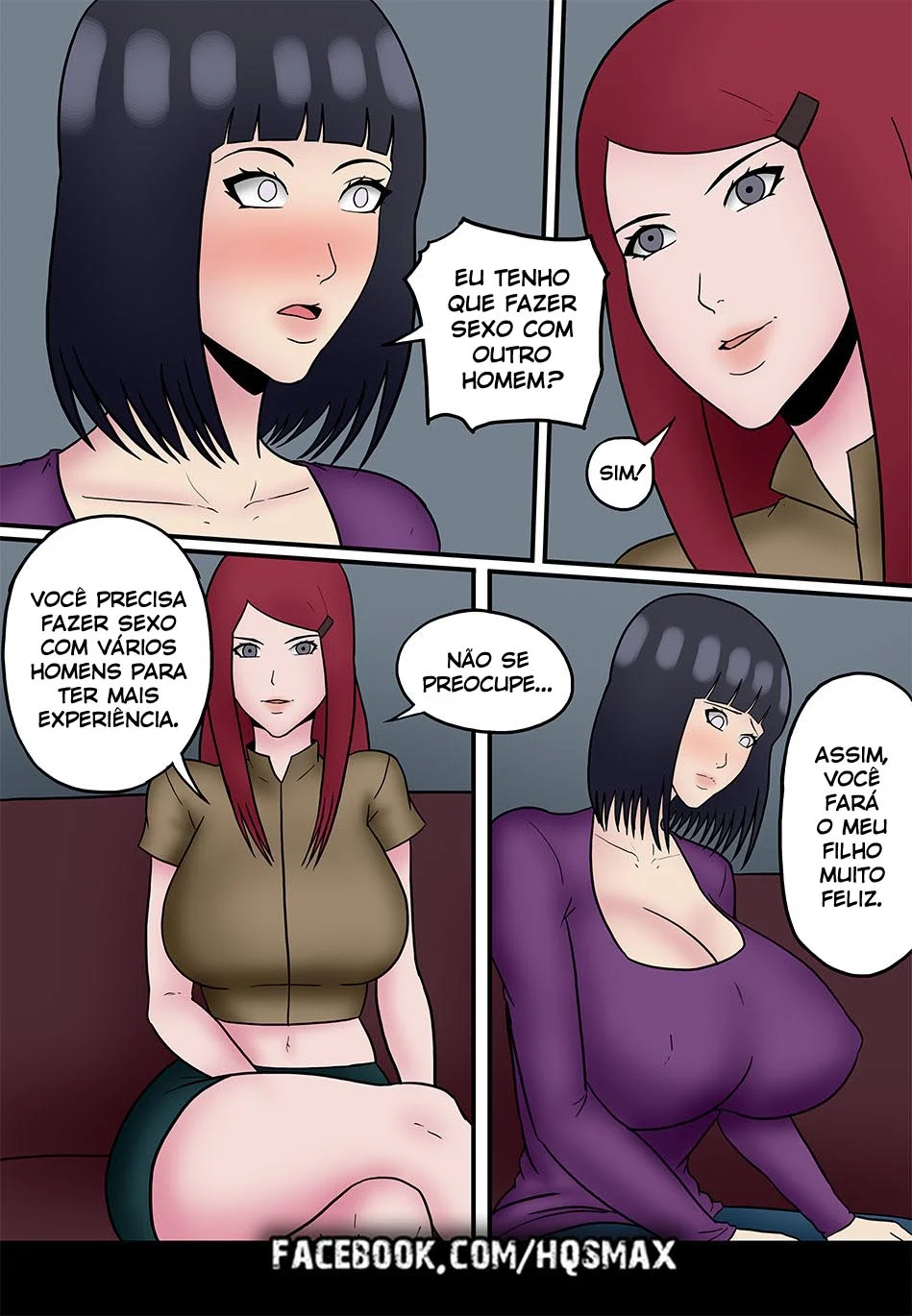 Hentai Naruto: Kushina Ensina Hinata a Foder Como uma Deusa Safada