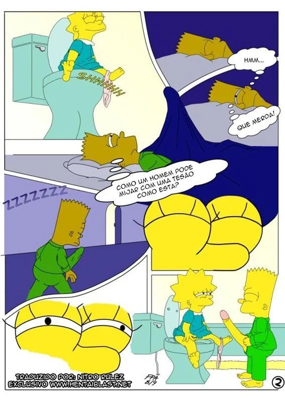 Bart Transando com a Irmã Lisa: Traição Proibida nos Simpsons em HQ Pornô Explícita