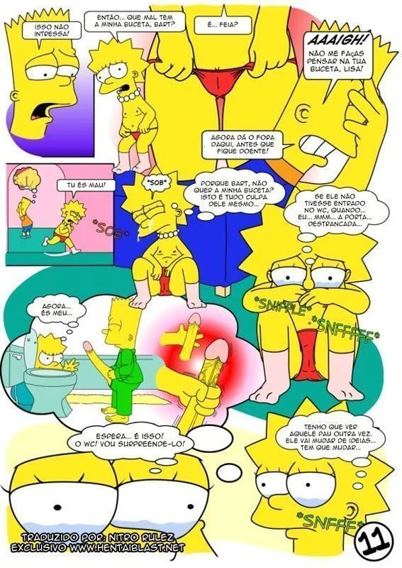 Bart Transando com a Irmã Lisa: Traição Proibida nos Simpsons em HQ Pornô Explícita